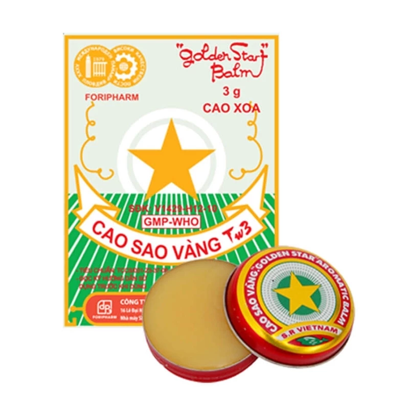 Cao sao vàng TW3 – Dùng cho trường hợp cảm gió, nhức đầu