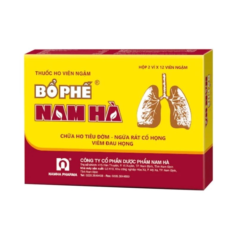Viên ngậm Bổ phế Nam Hà – Bổ phế, trừ ho, hóa đờm