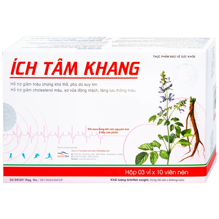 Viên uống Ích Tâm Khang – Hộp 30 viên