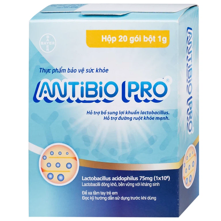 Men vi sinh Antibio Pro – Hộp 20 gói