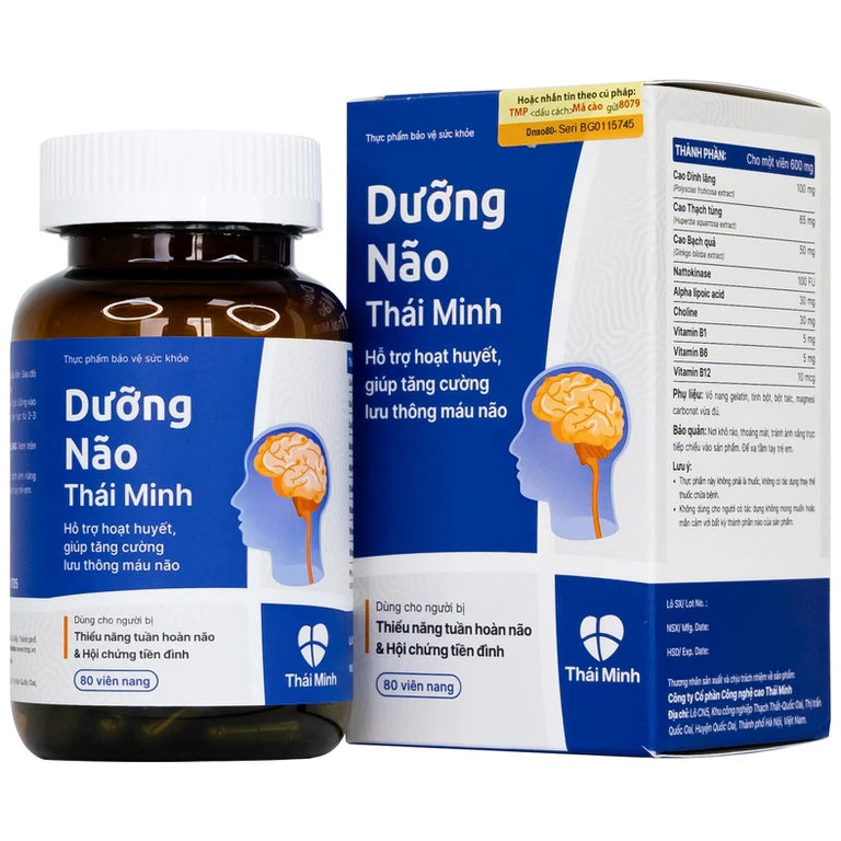 Viên uống Dưỡng Não Thái Minh – Lọ 80 viên