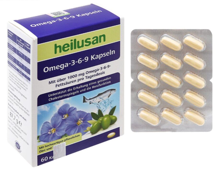 Viên uống Heilusan Omega 3-6-9 Kapseln – Hộp 60 viên