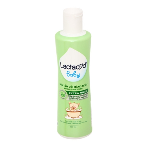 Sữa tắm gội trẻ em Lactacyd Baby xanh lá – Chai 500ml
