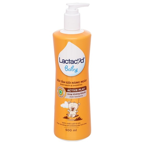 Sữa tắm gội Lactaxyd baby Active Play – Chai 250ml