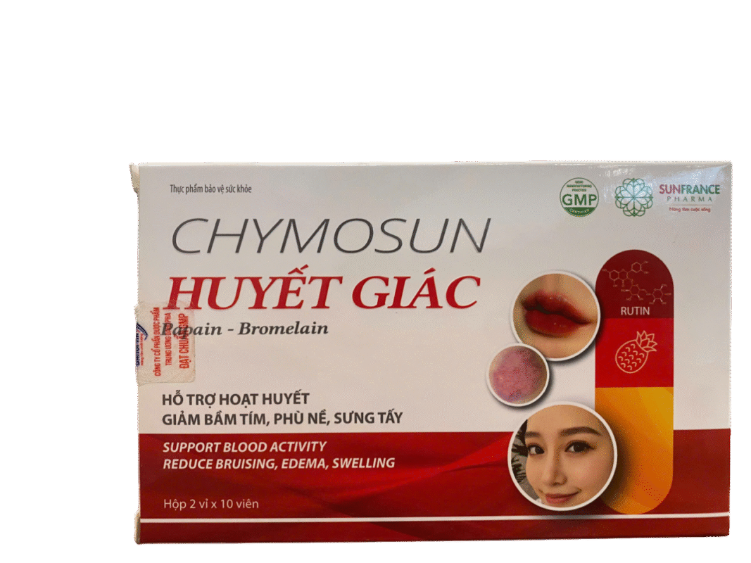 Viên uống Chymosun huyết giác – Hộp 20 viên