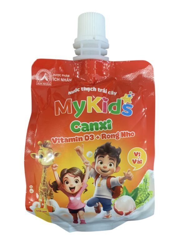 Nước thạch trái cây Mykids vị Vải – Túi 115ml