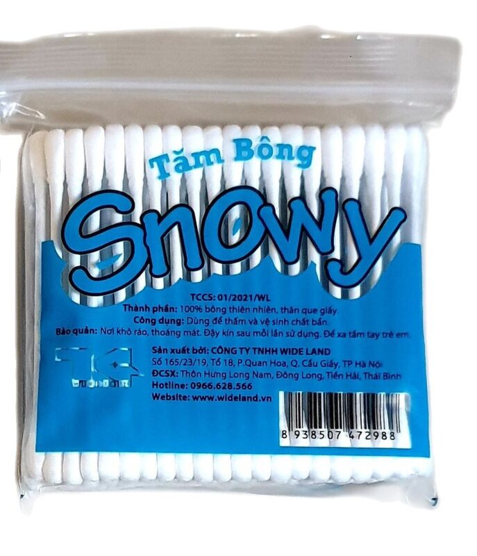 Tăm bông Snowy – Gói 100 que