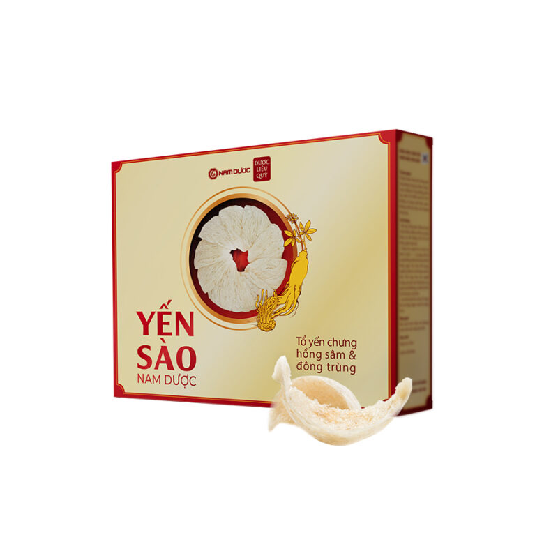 Thực phẩm bổ sung Yến sào Nam Dược Tổ yến chưng Hồng sâm & Đông trùng – Set 6 lọ x 70 ml