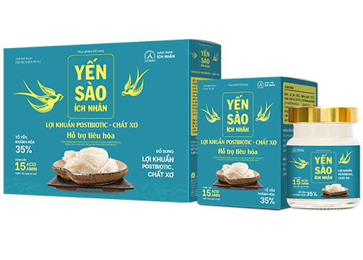Thực phẩm bổ sung Yến sào Ích Nhân lợi khuẩn Postbiotic Chất xơ – Hộp 1 lọ 70 ml