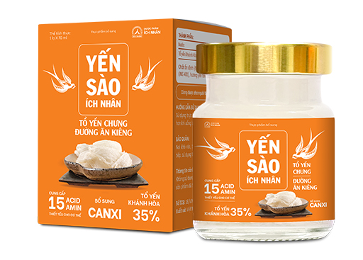 Thực phẩm bổ sung Yến sào Ích Nhân Tổ yến chưng đường ăn kiêng – Hộp 1 lọ 70 ml