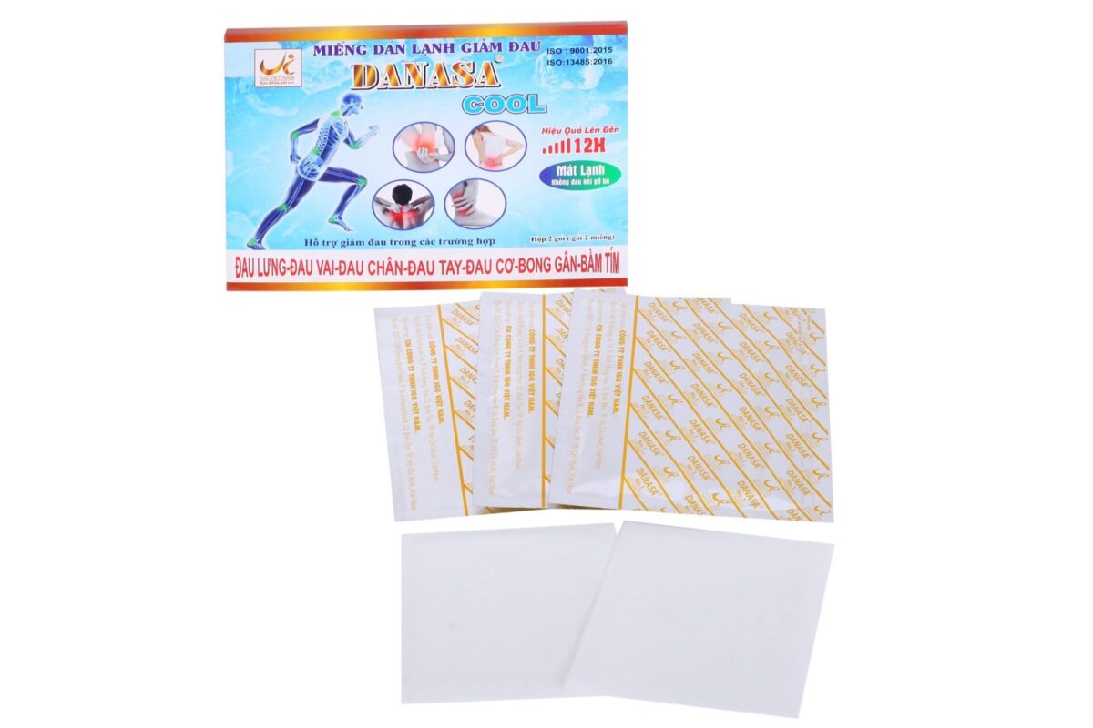 Miếng dán lạnh giảm đau Danasa Cool – Hộp 2 gói